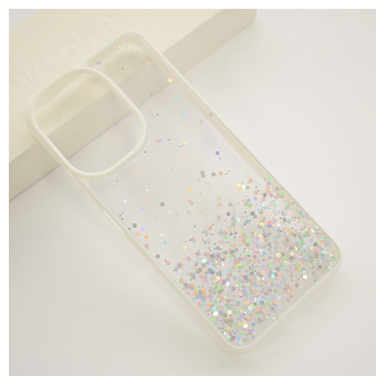 Maska Frame Glitter za Xiaomi Redmi 13C 4G/ Poco C65 4G bela