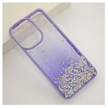 Maska Frame Glitter za Xiaomi Redmi 13C 4G/ Poco C65 4G ljubicasta