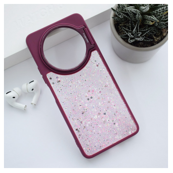 Maska Crystal Dots za Honor Magic 6 Lite/ X9b 5G bordo