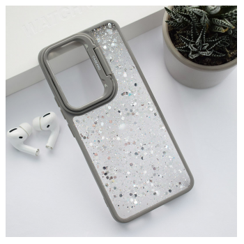 Maska Crystal Dots za Honor 90 siva