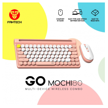 Mis tastatura Combo Wireless Fantech WK-897 GO Mochi 80 narandzasti