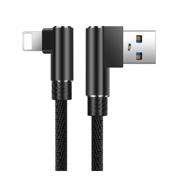 Kabel USB na Lightning Elbow crni 1m