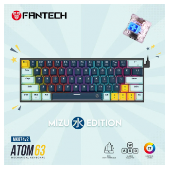 Tastatura mehanicka Gaming Fantech MK874 RGB Atom 63 navy (BLUE switch)