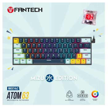 Tastatura mehanicka Gaming Fantech MK874 RGB Atom 63 Navy (RED switch)