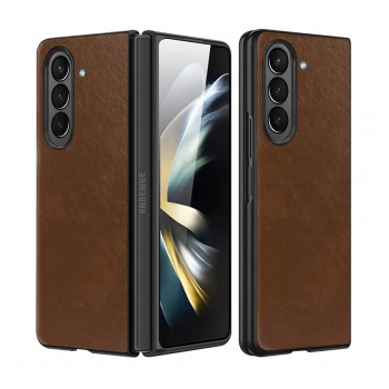 Maska Leather za Samsung Galaxy Z Fold 5 5G/ F946B braon