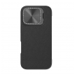 Maska na preklop Nillkin Qin Prop za iPhone 16 Pro Max (Plain Leather) crna