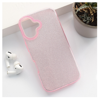 Maska Crystal Dust za iPhone 16 pink