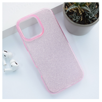 Maska Crystal Dust za iPhone 16 Pro pink