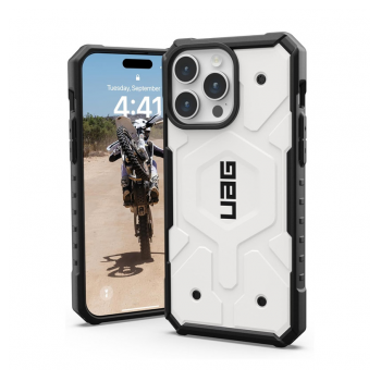 Maska UAG Pathfinder Mag Case iPhone 15 Pro Max bela