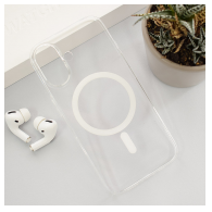 Maska Transparent Mag Case za iPhone 16 bela