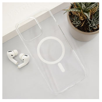 Maska Transparent Magsafe za iPhone 16 Pro Max bela