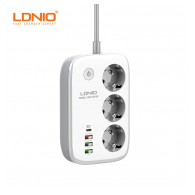 Pametni produzni kabel LDNIO SEW3452 3xuticnice + 3xUSB + 1xUSB-C bela