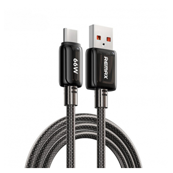 Kabel Remax LCY RC-025 USB na Type-C 66W PD Fast Charging crni 1,2m