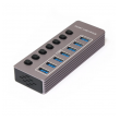 7 Port USB 3.0 HUB H317 sivi