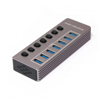 7 Port USB 3.0 HUB H317 sivi