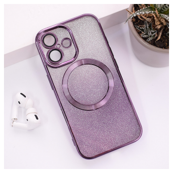 Maska Mag Case Electroplated za iPhone 16 ljubicasta