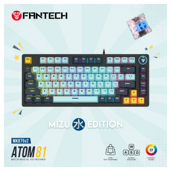 Tastatura mehanicka Gaming Fantech MK875 RGB Atom 81 SkyBlue (Blue switch)