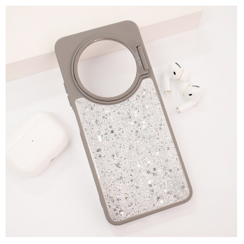 Maska Crystal Dots za Xiaomi Redmi 14C siva