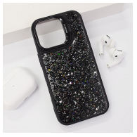 Maska Crystal Dots za iPhone 16 Pro Max crna