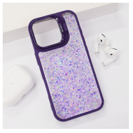 Maska Crystal Dots za iPhone 16 Pro ljubicasta