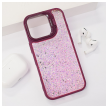 Maska Crystal Dots za iPhone 16 bordo