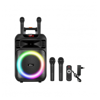 Bluetooth zvucnik 50W karaoke set sa 2 mikrofona ZQS15113 crni