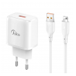 Kucni punjac KONFULON Joko JK90+DC64 PD 20W sa kablom USB na iPhone Lightning beli 1m