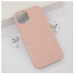 Maska Croco Leather za iPhone 13 roze