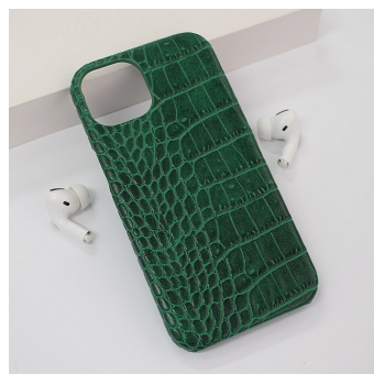 Maska Croco Leather za iPhone 13 zelena