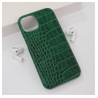 Maska Croco Leather za iPhone 13 zelena