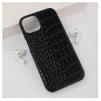 Maska Croco Leather za iPhone 13 crna