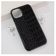 Maska Croco Leather za iPhone 13 crna