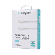 Kabel Pluginn PI-PD 60W Type-C na Type-C beli 1m