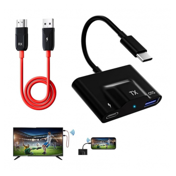 Adapter Mirror USB na Type-C crni