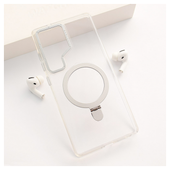 Maska Berlia Clear Bracket Magnetic S25 Ultra/ S938B srebrna