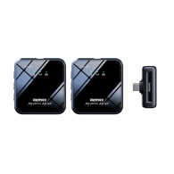 Bezicni mikrofon Lavalier za mobilni telefon Remax K12 Type-c crni