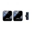 Bezicni mikrofon Lavalier Remax K12 2u1 za mobilni telefon iPhone Lightning crni
