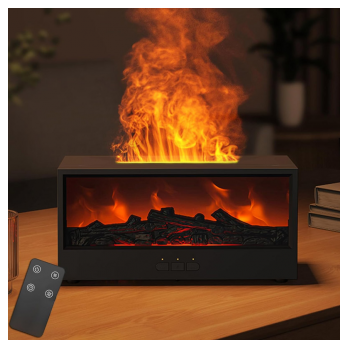 Difuzer Fireplace sa LED Kaminom crni