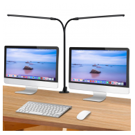 Lampa za dva monitora sa stipaljkom crna