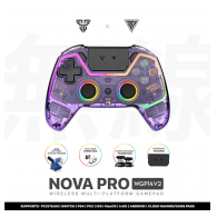 Joypad wireless Fantech WGP14V2 NOVA PRO multiplatform RGB CLEAR ljubicasti