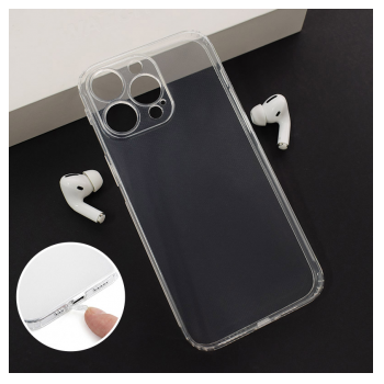 Maska Skin Silikon with pluggy za iPhone 15 Pro transparent