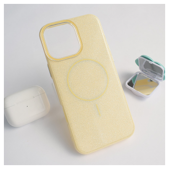 Maska Mag Case Fashion Glitter za iPhone 16 Pro Max zuta