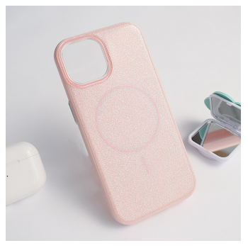 Maska Mag Case Fashion Glitter za iPhone 15 roze