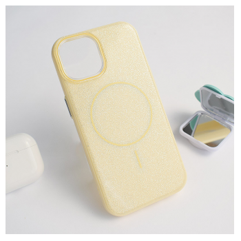 Maska Mag Case Fashion Glitter za iPhone 15 zuta