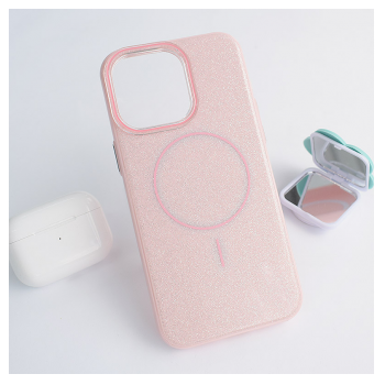 Maska Mag Case Fashion Glitter za iPhone 15 Pro Max roze