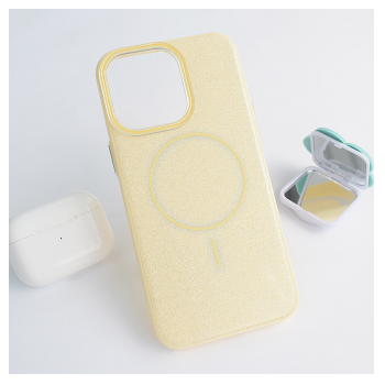 Maska Mag Case Fashion Glitter za iPhone 15 Pro Max zuta