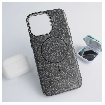Maska Mag Case Fashion Glitter za iPhone 15 Pro Max crna