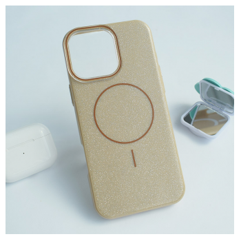Maska Mag Case Fashion Glitter za iPhone 16 Pro zlatna