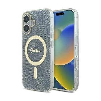 Maska Guess IML 4G MagSafe za iPhone 16 plava