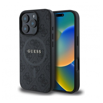 Maska Guess 4G Ring Classic Logo MagSafe za iPhone 16 Pro Max crna